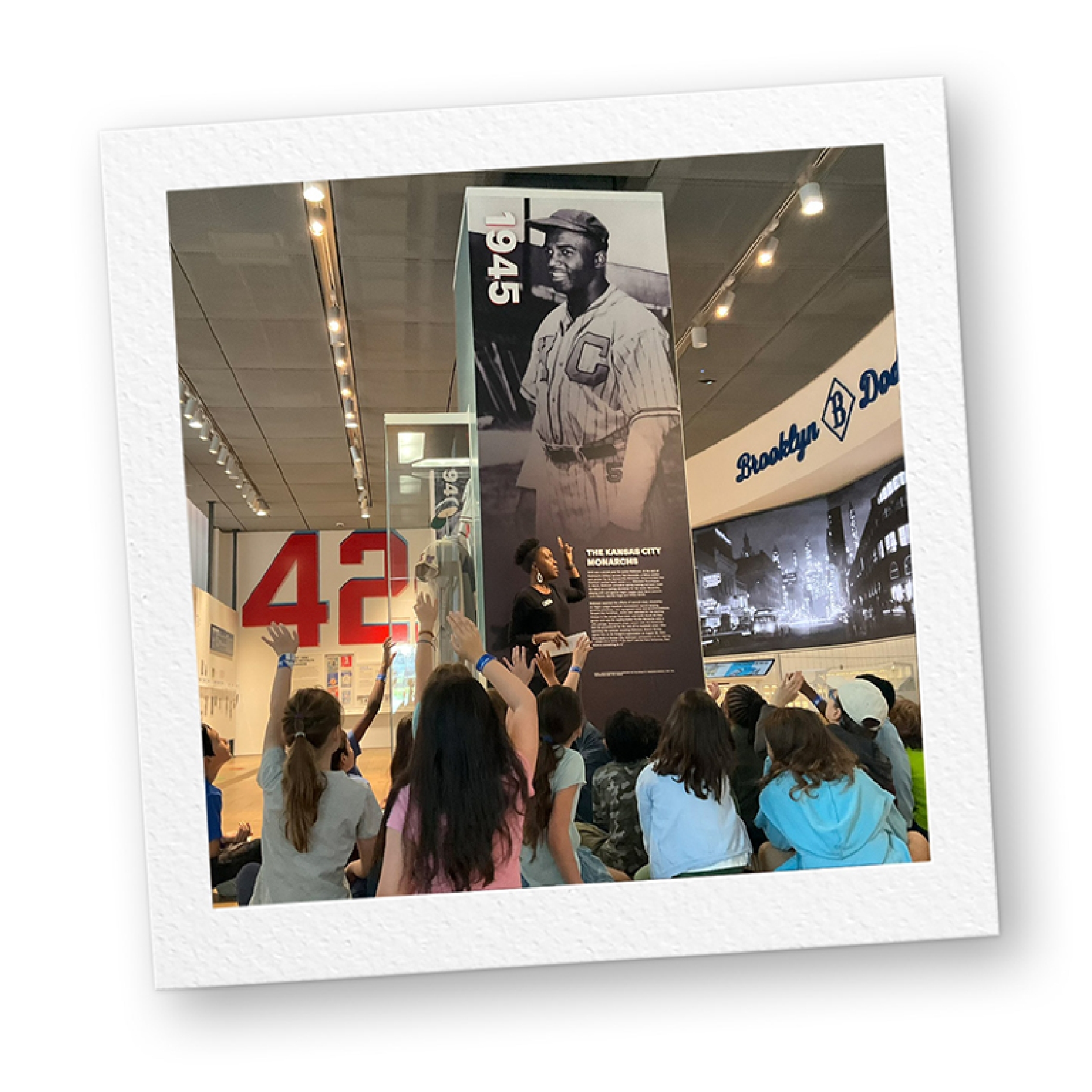 Students visiting the Jackie Robinson Museum