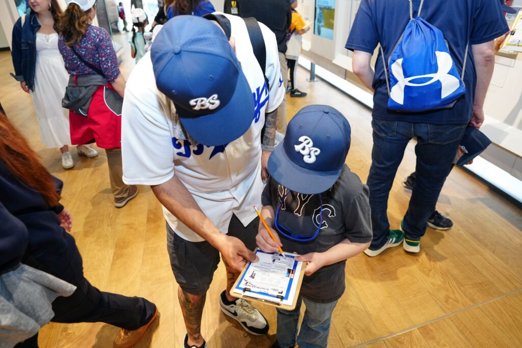 NEW YORK, NY - APRIL 15: Nike RBI participants engage in various activities at the Jackie Robinson Museum during the Jackie Robinson Day Nike RBI event at the Jackie Robinson Museum on Tuesday, April 15, 2025 in New York, New York. (Photo by Mary DeCicco/MLB Photos via Getty Images)